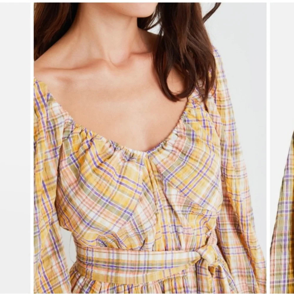 NWOT Tanya Taylor Xena Plaid Dress - Picture 2 of 6